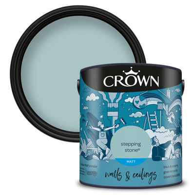 Crown Walls & Ceilings Matt Emulsion Paint Stepping Stone - 2.5L