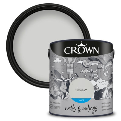 Crown Walls & Ceilings Matt Emulsion Paint Taffeta - 2.5L