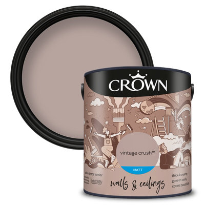 Crown Walls & Ceilings Matt Emulsion Paint Vintage Crush - 2.5L