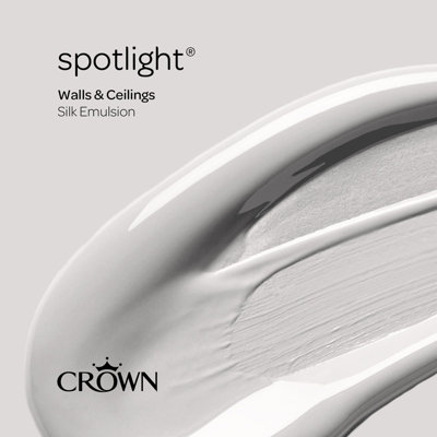 Crown Walls & Ceilings Silk Emulsion Paint Spotlight - 5L
