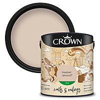 Crown Walls & Ceilings Silk Emulsion Paint Toasted Almond - 2.5L