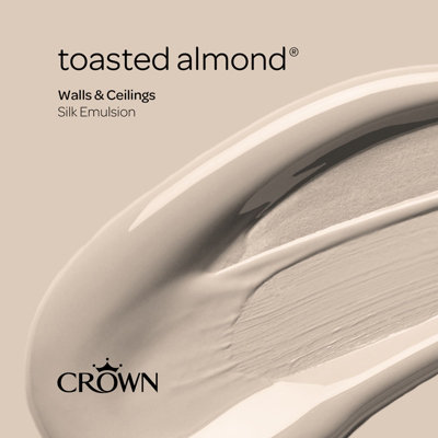 Crown Walls & Ceilings Silk Emulsion Paint Toasted Almond - 2.5L