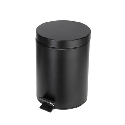 Croydex 5L Soft Close Matt Black Bin