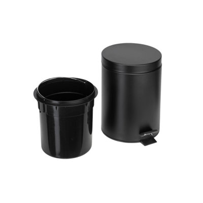 Croydex 5L Soft Close Matt Black Bin - 3