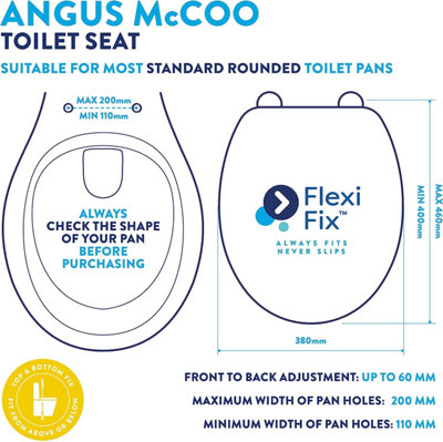 Croydex Angus McCoo Flexi-Fix™ Toilet Seat by Steven Brown Art - 4