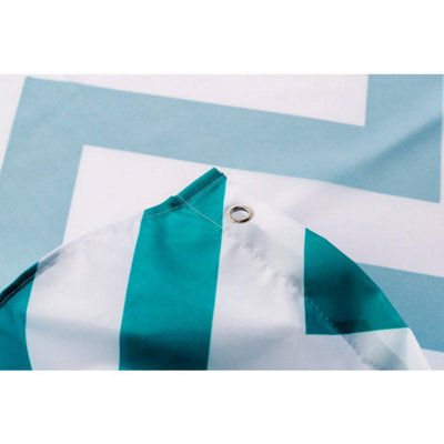 Croydex Aqua Chevron Textile Shower Curtain - 3