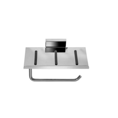 Croydex Chester Flexi-Fix - Toilet Roll Holder with Anti-Slip Shelf - 3