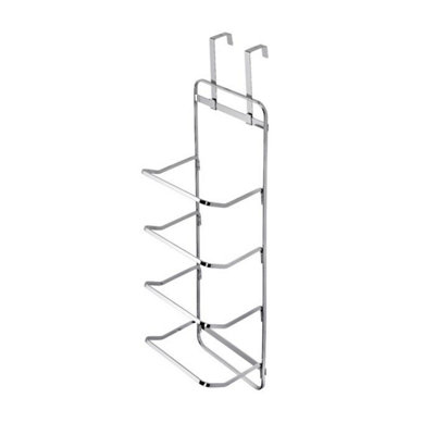 Croydex Chrome Bathroom Door Towel Rack Holder Hanger Hook On 4 Towel QM261141