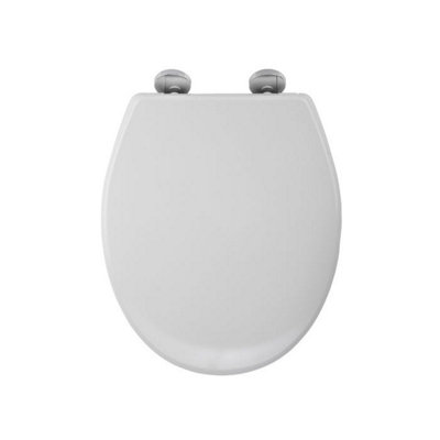 Croydex Bolsena Soft-Close with Quick-Release Toilet Seat Thermoset Plastic White