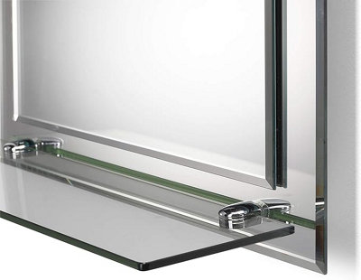Croydex Devoke Rectangular Double Layer Mirror with Shelves 700x500x16mm