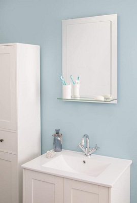 Croydex Devoke Rectangular Double Layer Mirror with Shelves 700x500x16mm