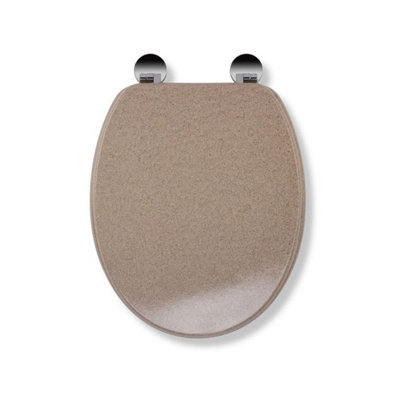 Croydex Varese Soft-Close with Quick-Release Toilet Seat Moulded Wood Natural Finish