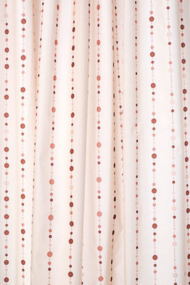 Croydex Dotty Textile Shower Curtain