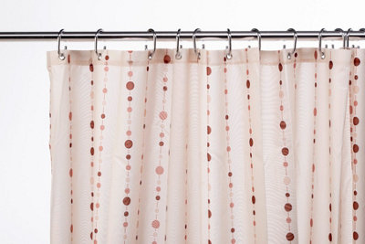 Croydex Dotty Textile Shower Curtain