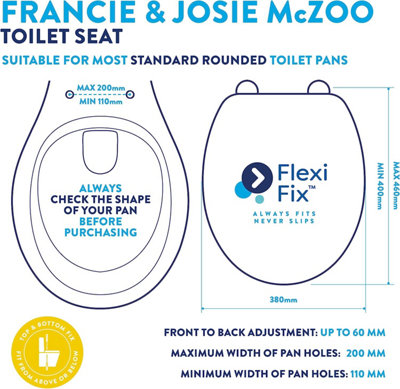 Croydex Francie & Josie Flexi-Fix™ Toilet Seat-Steven Brown