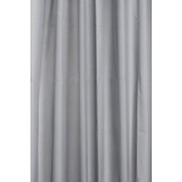 Croydex Grey Textile Shower Curtain