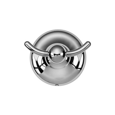 Croydex Grosvenor Flexi-Fix Chrome Double Robe Hook