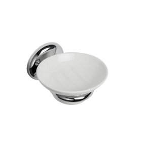 Croydex Grosvenor Flexi-Fix™ Chrome Soap Dish and Holder