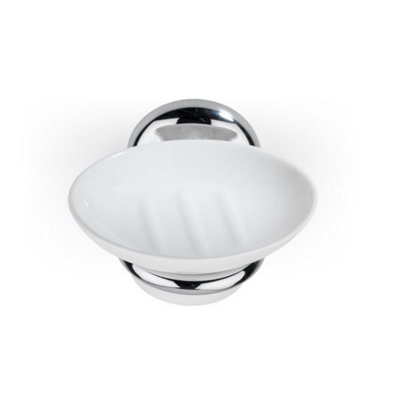 Croydex Grosvenor Flexi-Fix™ Chrome Soap Dish and Holder