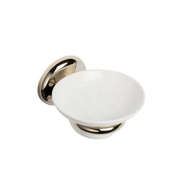 Croydex Grosvenor Flexi-Fix™ Gold Soap Dish and Holder