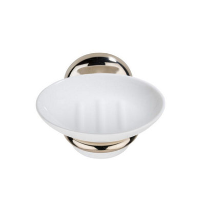 Croydex Grosvenor Flexi-Fix™ Gold Soap Dish and Holder