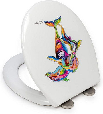 Croydex Hannah McWave Flexi-Fix™ Toilet Seat-Steven Brown - 5