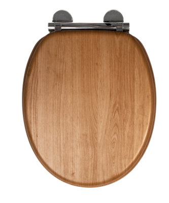 Croydex Hartley Light Oak Effect Flexi-Fix Toilet Seat
