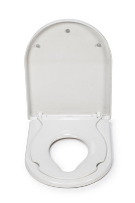Croydex Hilier Stick 'n' Lock D-Shaped Toilet Seat
