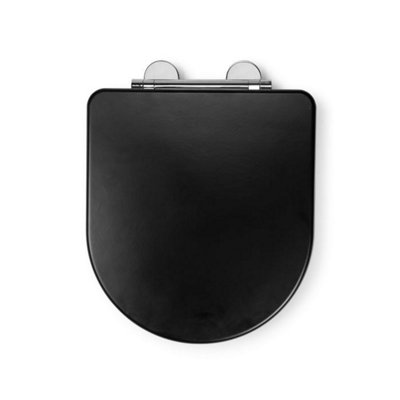 Croydex Iseo Wood Toilet Seat Matt Black