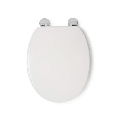 Croydex Lene Soft-Close with Quick-Release Toilet Seat Moulded Wood Black
