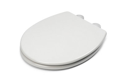 Croydex Lugano Flexi Fix Grey Wood Toilet Seat