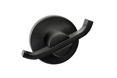Croydex Metra Double Robe Hook Black