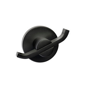 Croydex Metra Double Robe Hook Black