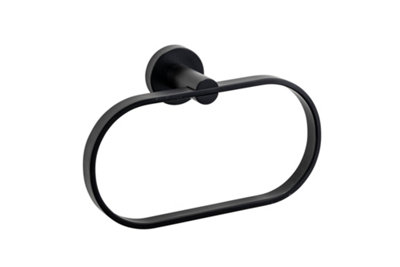 Croydex Metra Towel Ring Black