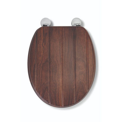 Croydex Corella Soft-Close with Quick-Release Flex-Fix Toilet Seat Moulded Wood Grey Oak