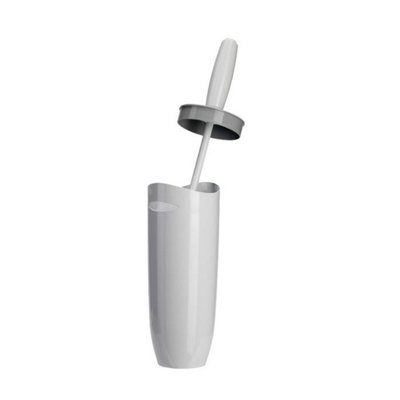 Croydex Plastic Toilet Brush White & Grey