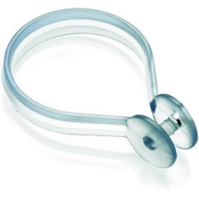Croydex Shower Curtain Button Rings (Pack of 12) Clear (33mm)