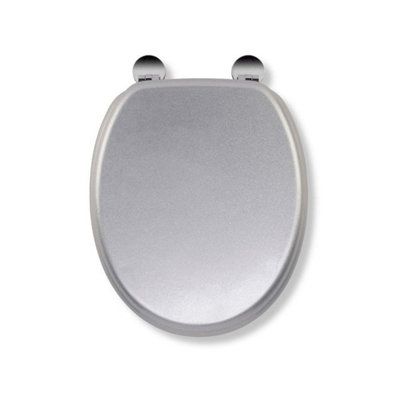 Croydex Silver Quartz  Flexi-Fix™ Toilet Seat