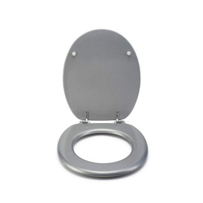 Croydex Silver Quartz  Flexi-Fix™ Toilet Seat - 3