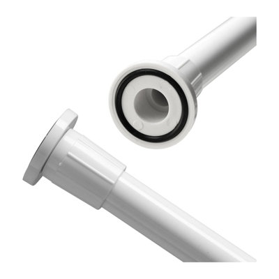 Croydex Telescopic Shower Curtain Rod - 1060mm to 1830mm, White - AD101022