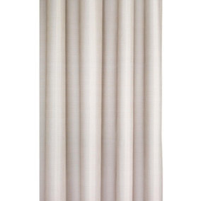 Croydex Textile Fabric Cross Hatch Shower Curtain (L) 1800mm
