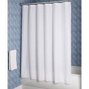 Croydex Textile Shower Curtain White (One Size)