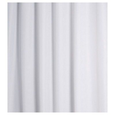 Croydex Textile Shower Curtain White 1800mm x 1800mm