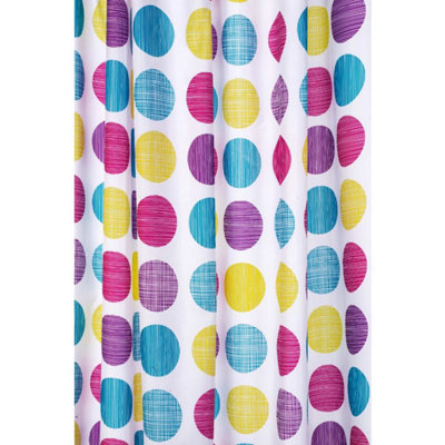 Croydex Textured Dots Shower Curtain