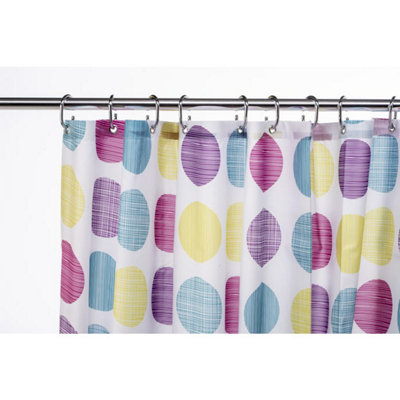 Croydex Textured Dots Shower Curtain
