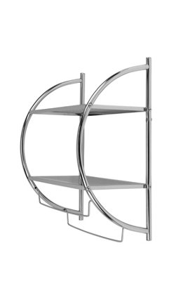 Croydex Wall Mounted Curved Shelfing Unit & Towel Rack