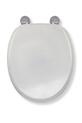 Croydex White Quartz  Flexi-Fix™ Toilet Seat