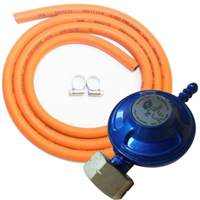 Crusader Complete BBQ Cooker Kit with B Gas Regulator and Gas Hose