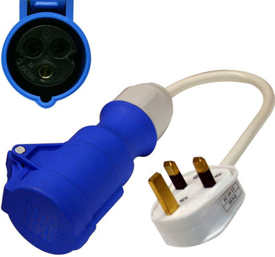 Crusader J220 13A to 16A Mains Hook-Up Adapter for Caravans