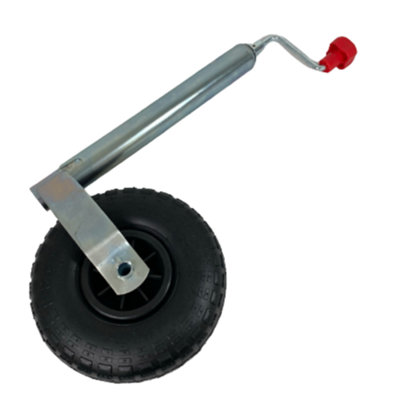 KATSU Jockey Wheel, 48 Mm, 8 Zoll Vollgummireifen, 500 Kg Tragkraft, Verzinkt – Für Anhänger & Wohnwagen